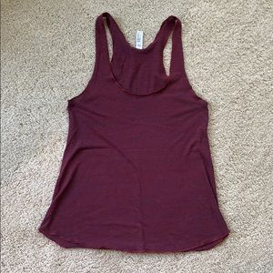 American apparel cranberry colored tank top
